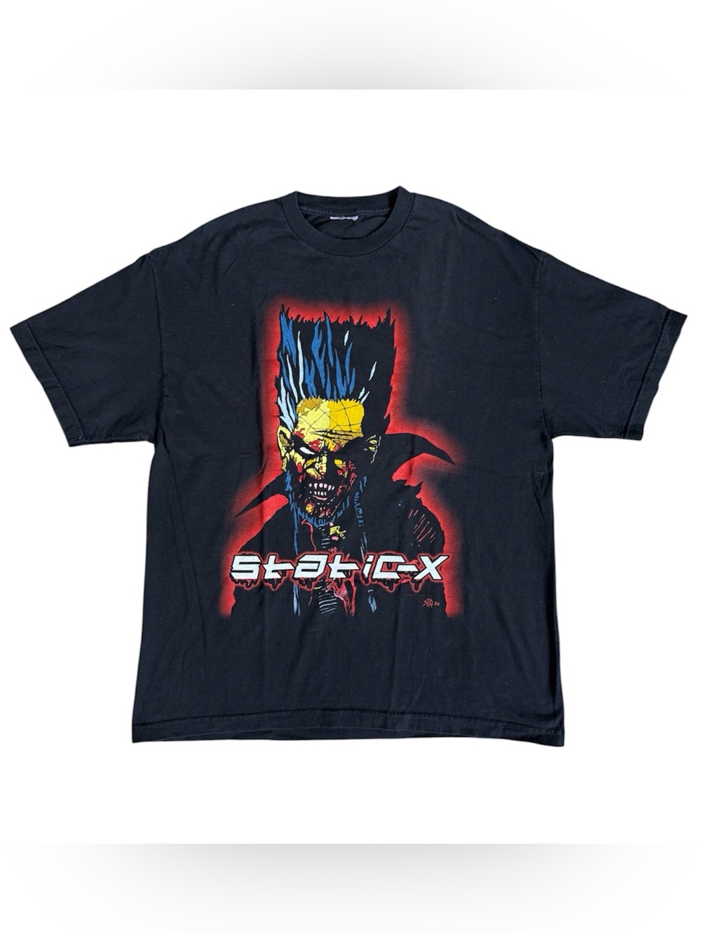 Vintage Static-X Cold Double Sided T Shirt Men’s Size L/XL Alt Metal Rock Y2K